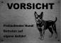 Preview: Edelstahl Hundechild Australian Cattle Dog VORSICHT Freilaufender Hund! Betreten auf eigene Gefahr!